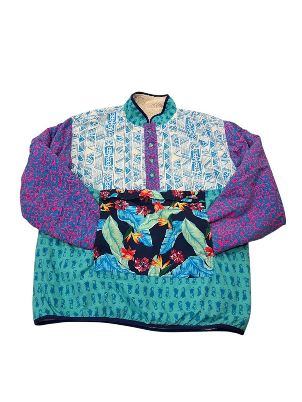 Chubbies Party in the Front Reversible Sherpa Jacket, Colorful, Unisex, XL